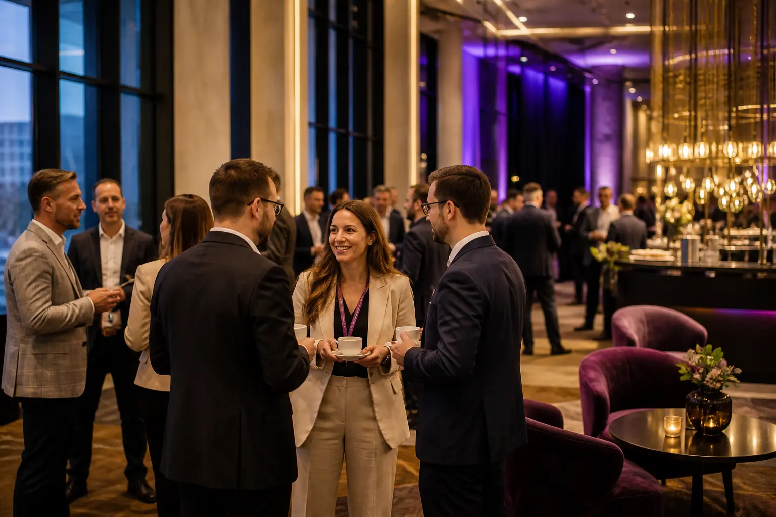 Strefa networkingowa podczas konferencji biznesowej
